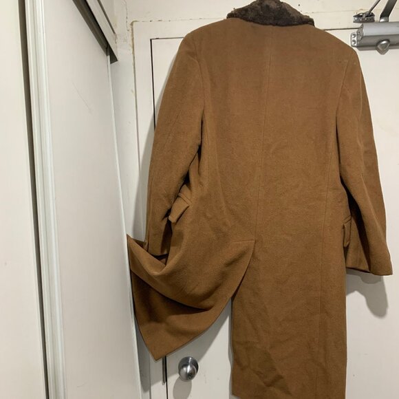 VINTAGE STOLLERY'S WOOL DOUBLE BREAST TRENCH COATS SIZE L - Picture 11 of 15